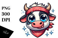 Silly Cartoon Cow PNG Product Image 1