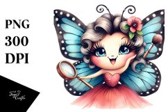 Vintage Butterfly Diva Look | Clipart Product Image 1