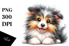 Cute Baby Collie, High-Res PNG Product Image 1