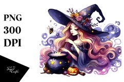 Witch Watercolor Clipart Product Image 1