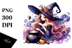 Witch Watercolor Clipart Product Image 1