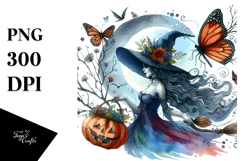 Witch Watercolor Clipart Product Image 1