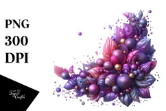 Shiny Violet Rose Made of Glossy Material PNG Product Image 1