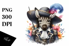 Colorful Zebra Musketeer | Clipart Product Image 1