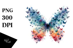 Butterfly Silhouettes PNG Product Image 1