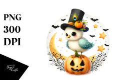 Cute Peacock in Halloween Costume, Transparent PNG Product Image 1