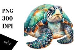 Turtle Art,Watercolor | Sublimation | Clipart Product Image 1