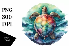 Turtle Art,Watercolor | Sublimation | Clipart Product Image 3