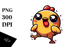 Playful Curious Chicken PNG Product Image 1