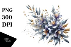 Abstract Lobelia,Shiny Insertions | Sublimation | Clipart Product Image 1