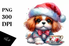 Baby Cavalier King Charles Spaniel with Reindeer Horns, Product Image 1
