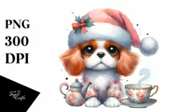 Watercolor Cavalier King Charles Spaniel PNG Product Image 3