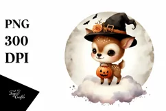 Simple Baby Deer in Halloween Costume, Transparent PNG Product Image 1