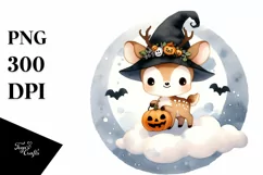 Simple Baby Deer in Halloween Costume, Transparent PNG Product Image 1