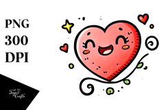 Cartoon Heart, PNG Product Image 1