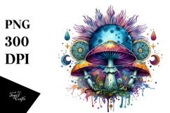 Magical Celestial Mushroom Tarot PNG Product Image 1