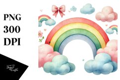 Rainbow Between Clouds PNG Product Image 1