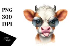 Funny Baby Cow PNG Product Image 1