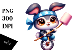 Vibrant Cute Baby Bunny PNG Product Image 1