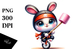 Vibrant Cute Baby Bunny PNG Product Image 1