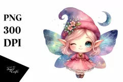 Colorful Small Fairy | Sublimation | Clipart Product Image 1