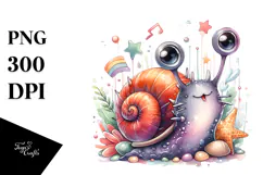 aCute Energetic Rocker Snail, PNG Product Image 1