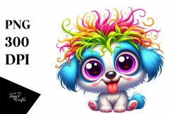 Colorful Baby Puppy Cartoon Clipart Product Image 3