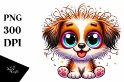 Colorful Baby Puppy Cartoon Clipart Product Image 3
