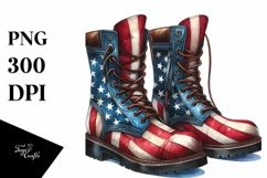 Detailed Boots USA Colours Clipart Product Image 1