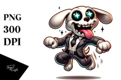 Goofy Animal Skull with Suit PNG Product Image 1