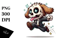Jumping Goofy Animal Skull PNG Product Image 1