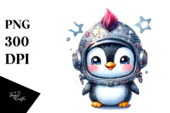 Punk Baby Penguin in Space Helmet Product Image 1