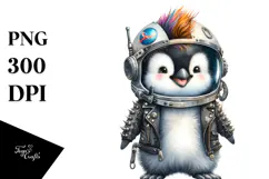Punk Baby Penguin in Space Helmet Product Image 1
