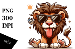 Silly Cartoon Lion, PNG Product Image 1