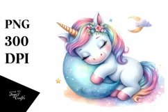 Colorful Unicorn Watercolor Whimsical Product Image 3