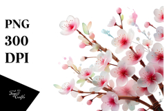 Cherry Blossom Watercolor, PNG Product Image 1