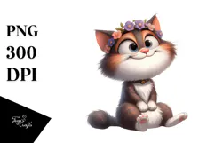 Goofy Cat with Bandana PNG Product Image 1