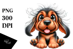 Cute Baby Bloodhound, High-Res PNG Product Image 1
