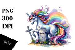 Unicorn Grave Vibrant Clipart Product Image 1