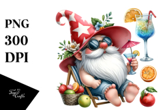 Cute Gnome Cocktail Summer PNG Product Image 1