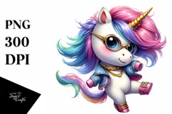 Cute Baby Unicorn Dancing PNG Product Image 3