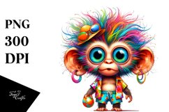 Baby Monkey | Watercolor Clipart Product Image 3