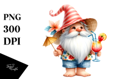 Whimsical Gnome in Summer Clothes PNG Product Image 1