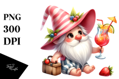 Cute Gnome Cocktail Summer PNG Product Image 1