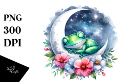 Cute Baby Frog Sleeping PNG Product Image 1