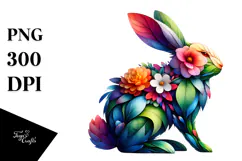 Abstract Bunny with Flowers, 20 oz Tumbler Product Image 1