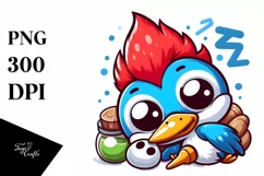 Colorful Baby Woodpecker Cartoon Clipart Product Image 3