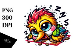 Colorful Baby Woodpecker Cartoon Clipart Product Image 1
