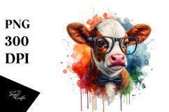 Colorful Baby Cow Writer es PNG Product Image 3
