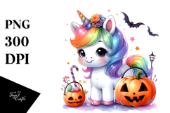 Baby Unicorn Halloween Clipart Product Image 1